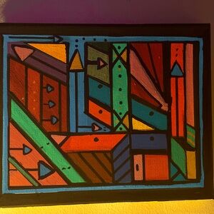 Colorful Geometric Canvas Art